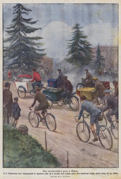 Una caratteristica gara a Milano da Achille Beltrame