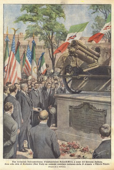 Una cerimonia italo-americana da Achille Beltrame