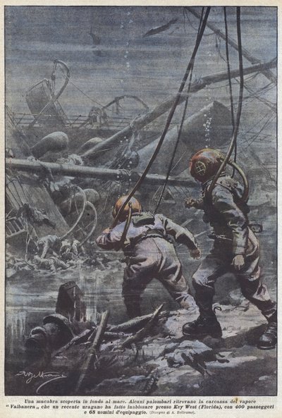 Una macabra scoperta in fondo al mare da Achille Beltrame