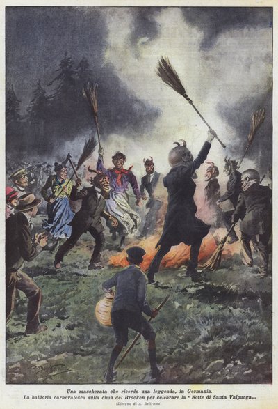 Una mascherata che ricorda una leggenda, in Germania da Achille Beltrame