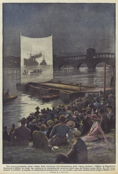 Una nuova propaganda lungo i fiumi da Achille Beltrame