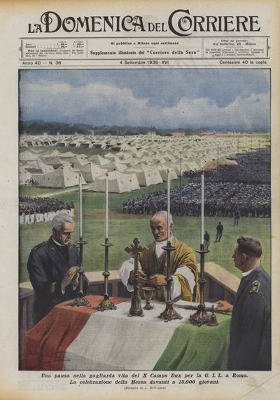 Una pausa nella gagliarda vita del X Campo Dux per la GIL a Roma da Achille Beltrame