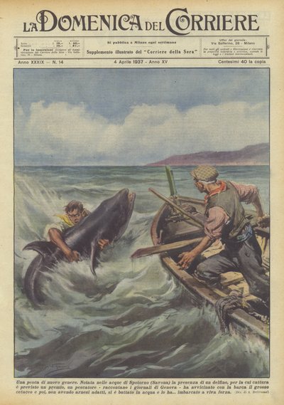 Una pesca di nuovo genere da Achille Beltrame