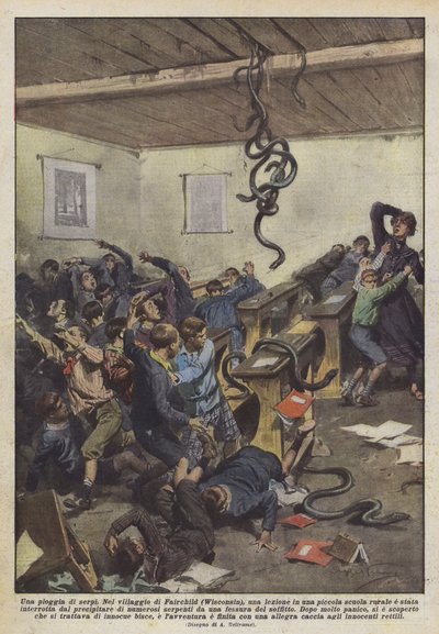 Una pioggia di serpi da Achille Beltrame