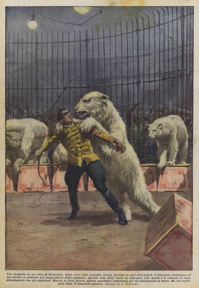 Una tragedia in un circo di Bruxelles da Achille Beltrame