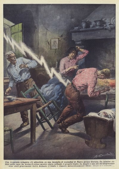 Una tremenda sciagura su una famiglia di contadini di Farra presso Gorizia da Achille Beltrame