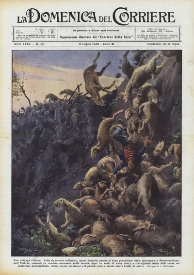 Una valanga vivente da Achille Beltrame