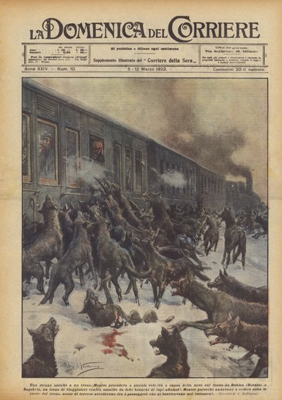 Uno strano assalto a un treno da Achille Beltrame