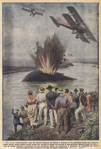 Uno strano bombardamento aereo da Achille Beltrame