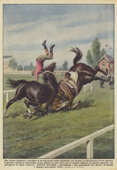 Uno strano incidente in un ippodromo della California da Achille Beltrame