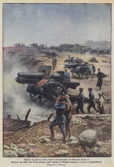 Visione di guerra sulla fronte settentrionale del Marocco francese da Achille Beltrame