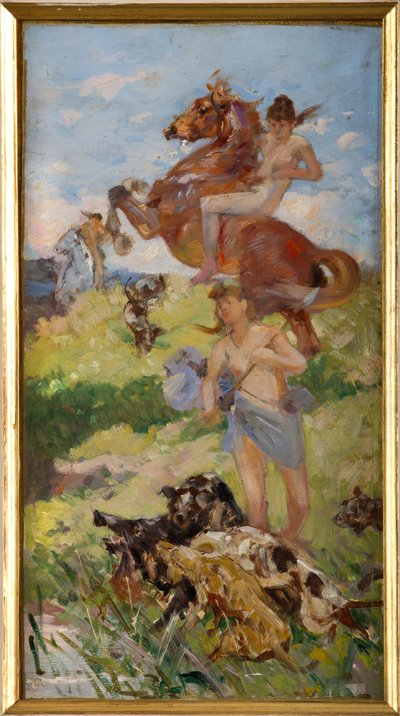 Scena di caccia da Achille Boschi