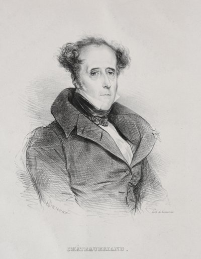 François René Auguste Victome de Chateaubriand da Achille Devéria
