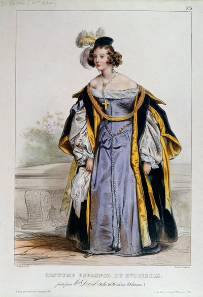 Marie Dorval nel ruolo di Marion Delorme di Victor Hugo da Achille Devéria