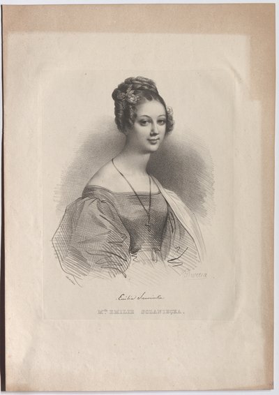 Melle. EMILIE SCZANIECKA. da Achille Devéria