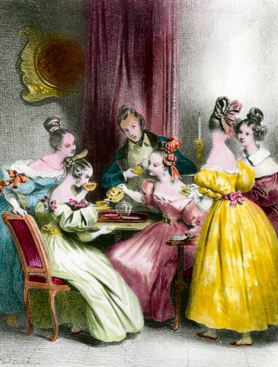 Un pomeriggio al Salon de thé sotto la Restaurazione da Achille Devéria