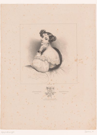 Pelargonio e meditazione (Taal der bloemen) da Achille Devéria