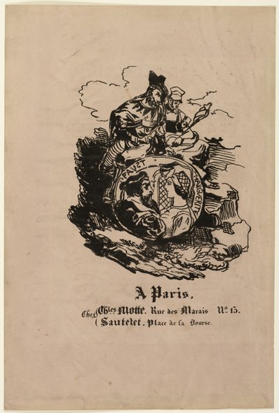Medaglione con ritratto di Faust e Marguerite, foglio dell