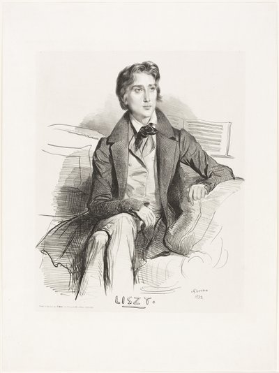 Ritratto di Franz Liszt da Achille Devéria
