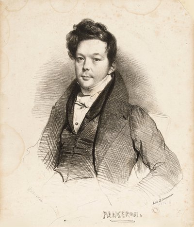 Ritratto del compositore Auguste-Mathieu Panseron da Achille Devéria