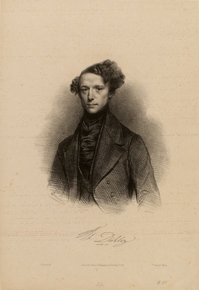 Ritratto del compositore Theodor Döhler 1814-1856 da Achille Devéria