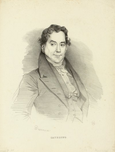 Ritratto del cantante e compositore Gioseffo Catrufo 1771-1851, 1830 da Achille Devéria