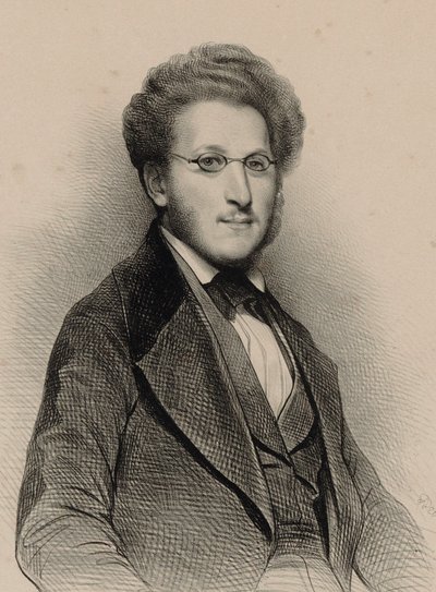 Ritratto del violinista e compositore Heinrich Panofka 1807-1887, 1840 da Achille Devéria