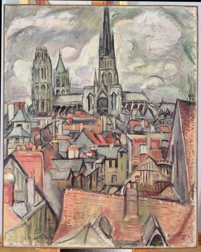 Tetti e la cattedrale di Rouen da Achille Emile Othon Friesz