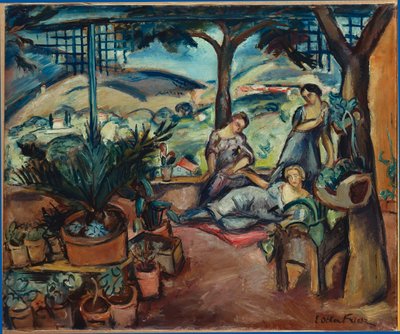 Donne sulla terrazza da Achille Emile Othon Friesz