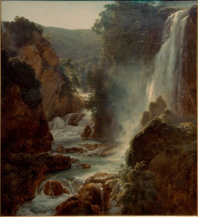 La cascata di Tivoli da Achille Etna Michallon