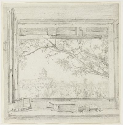 View of the Villa Medici and Sta Trinità dei Monti from Ingres