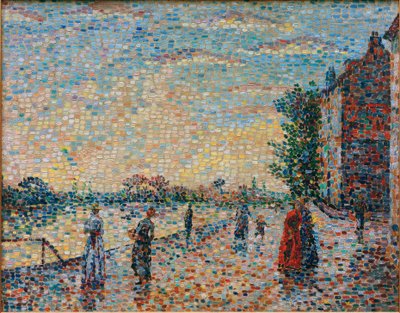 Passeggiata lungo il fiume da Achille Lauge