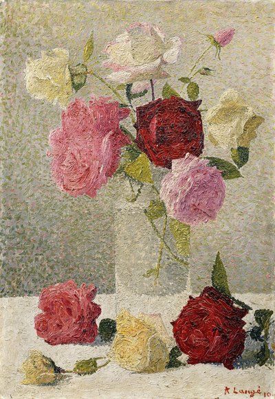 Rose in un vaso da Achille Lauge