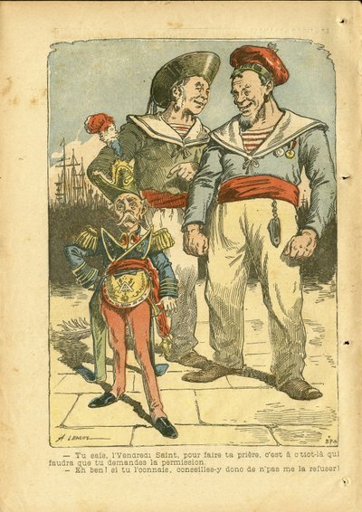 Illustrazione di Achille Lemot (1846-1909) in Le Pelerin da Achille Lemot