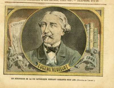 Illustrazione di Achille Lemot in Le Pelerin, 01/10/05 - Un difensore della fede cattolica per sessantotto anni - Stampa/Media, Religione Fede, L