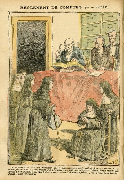 Regolamento dei conti - Antisemitismo, Religione, Fede, Separazione tra Chiesa e Stato, Inventari/Reazioni agli inventari - Suore da Achille Lemot