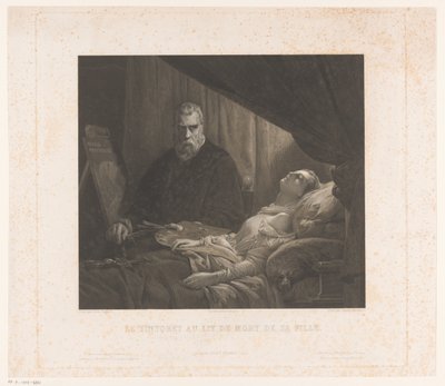 Il Tintoretto ritrae sua figlia sul letto di morte da Achille Louis Martinet