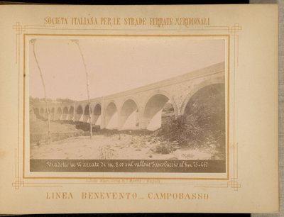 Viadotto in 14 arcate di metri 8.00 sul vallone Fascoluccio al chilometro 75 + 467 da Achille Mauri