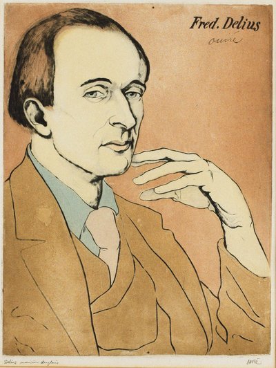 Ritratto del compositore Frederick Delius 1862-1934 da Achille Ouvré