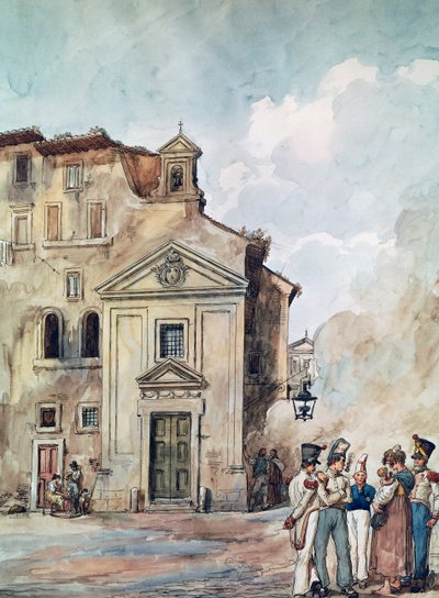 Chiesa delle Quattro Nazioni a Roma da Achille Pinelli