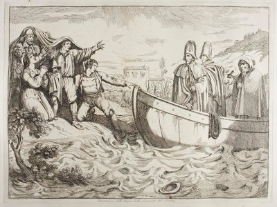 Sbarco presso il Tevere da Achille Pinelli