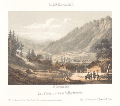 Vista sul passo del Col de Balme (serie: Ricordo di Chamonix-Mont-Blanc) da Ad. Cuvillier