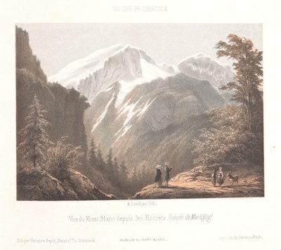 Veduta del ghiacciaio Mer-de-Glace da Ad. Cuvillier