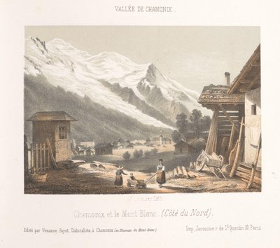 Vista sulla valle di Chamonix dal passo Les Montées da Ad. Cuvillier