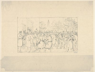 Elezioni a Baltimora, novembre 1862 da Confederate War Etchings, 1861-63 da Adalbert John Volck