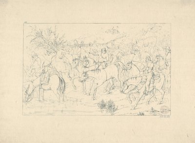 Il ritorno del generale Stuart dalla Pennsylvania dalle Incisioni della Guerra Confederata, 1861-63 da Adalbert John Volck