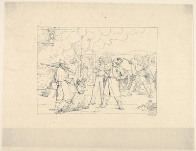 Uomini valorosi che combattono con Siegel da Confederate War Etchings, 1861-63 da Adalbert John Volck