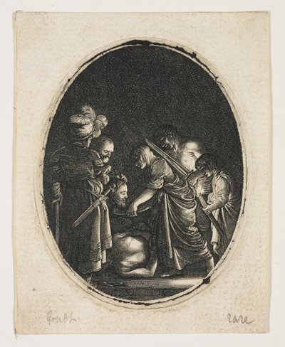 Salomè riceve la testa di San Giovanni, inciso da Hendrik Goudt, c.1607-09 da Adam (after) Elsheimer