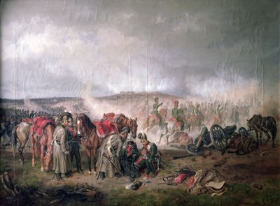 La morte del conte Seinsheim alla battaglia di Borodino nel 1812, 1862 da Adam Albrecht