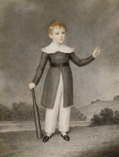 Ritratto di Edward Currie con una mazza da cricket, 1830 da Adam Buck